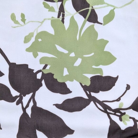 Vintage Y2K SPEECHLESS Leafy Green & Brown Ruched Mesh Overlay Mini Dress Size L - Picture 2 of 7